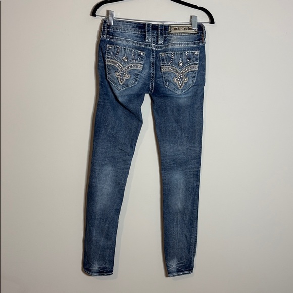 Rock Revival Laney Skinny Jeans Embellished Bejeweled Size 25 - Picture 4 of 6
